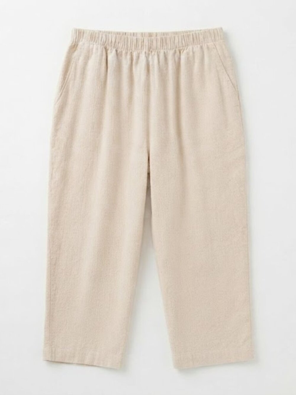 ✨️ Elastic-Waist Capri Pants with Side Pockets